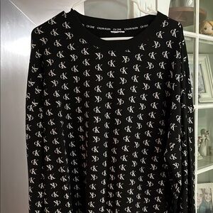 Calvin Klein Black and White Logo Sweater